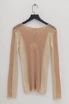 BASERANGE long-sleeved T-shirt TOSU-CG-SP24 pink camel